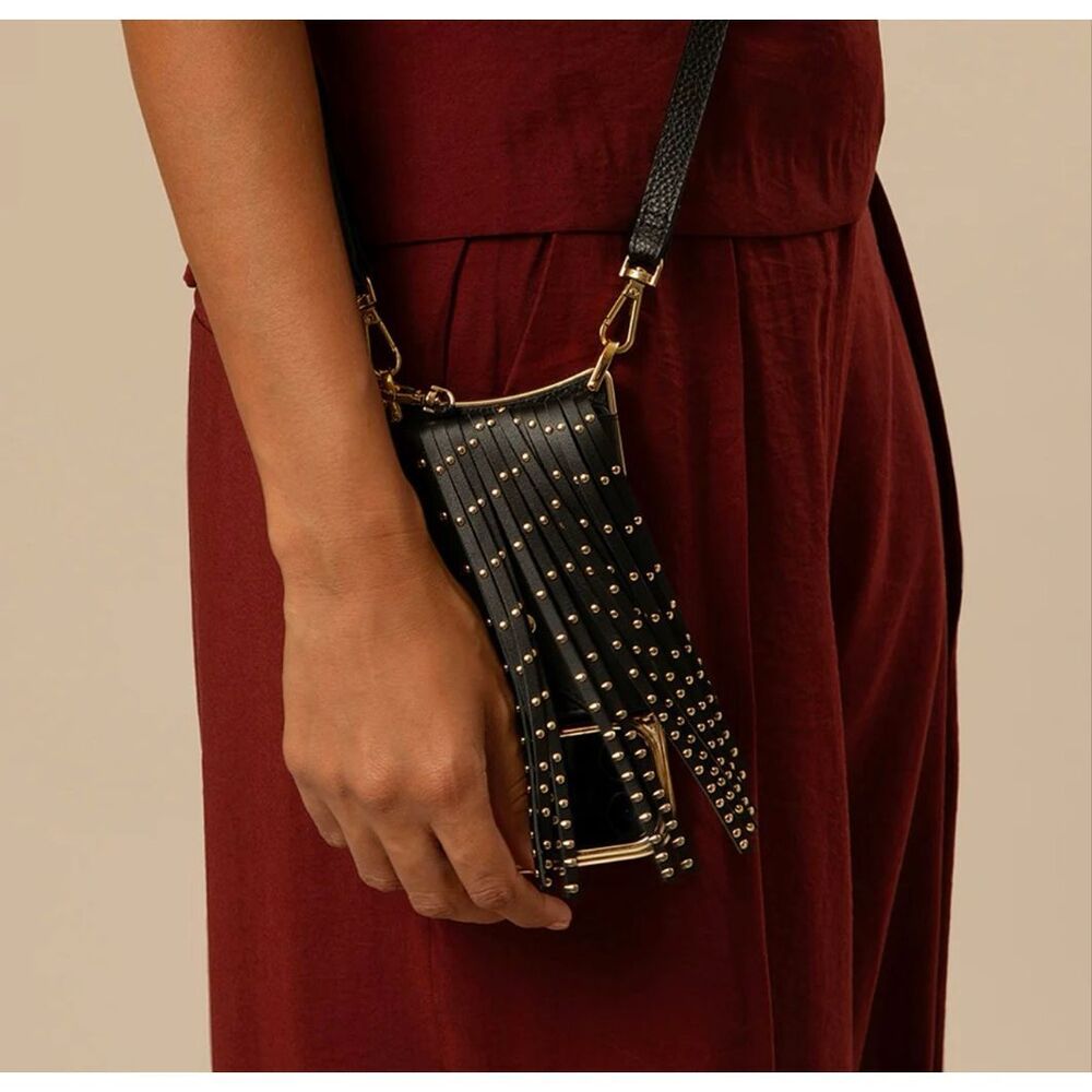 Nip/nib/nwt bandolier add on black & gold studded… - image 2
